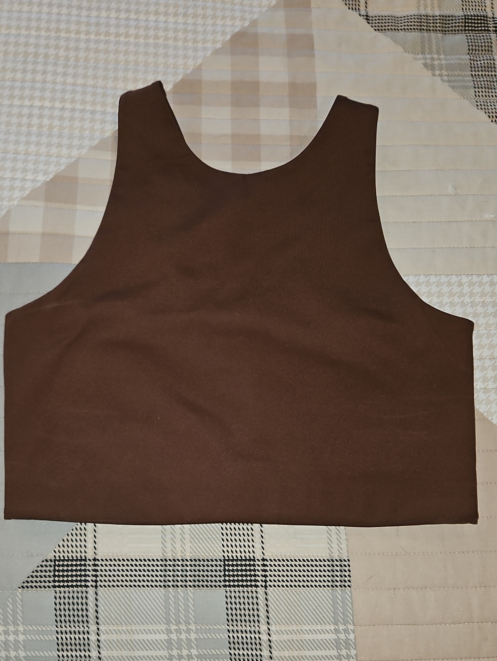 girlfriend collective Brown Cropped Tank Top